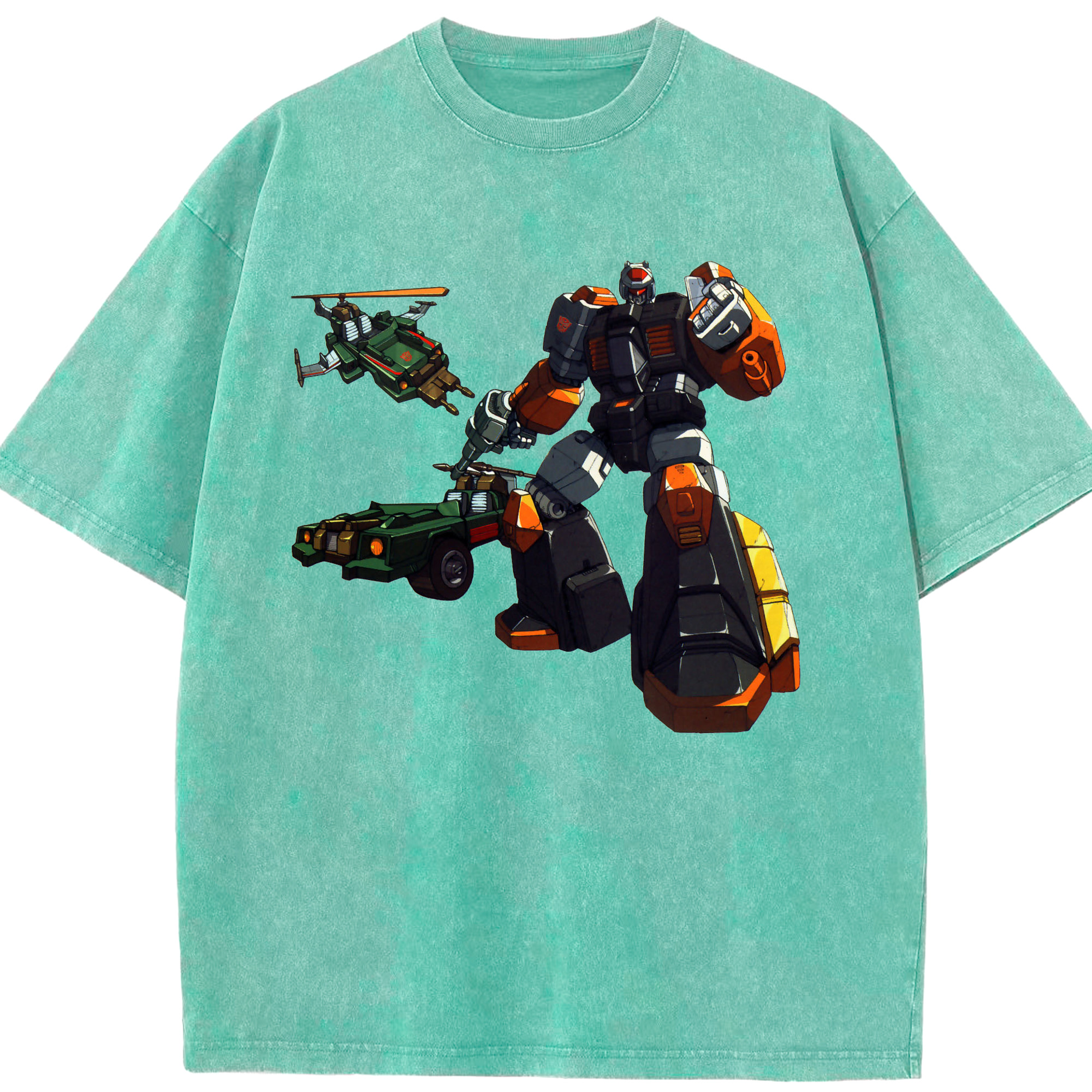 （画像用）  綿100% ヴィンテージ風 半袖Tシャツ（フロントプリント）